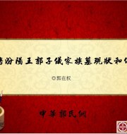 《大唐汾阳王郭子仪家族墓现状和保护基本思路》郭在权
